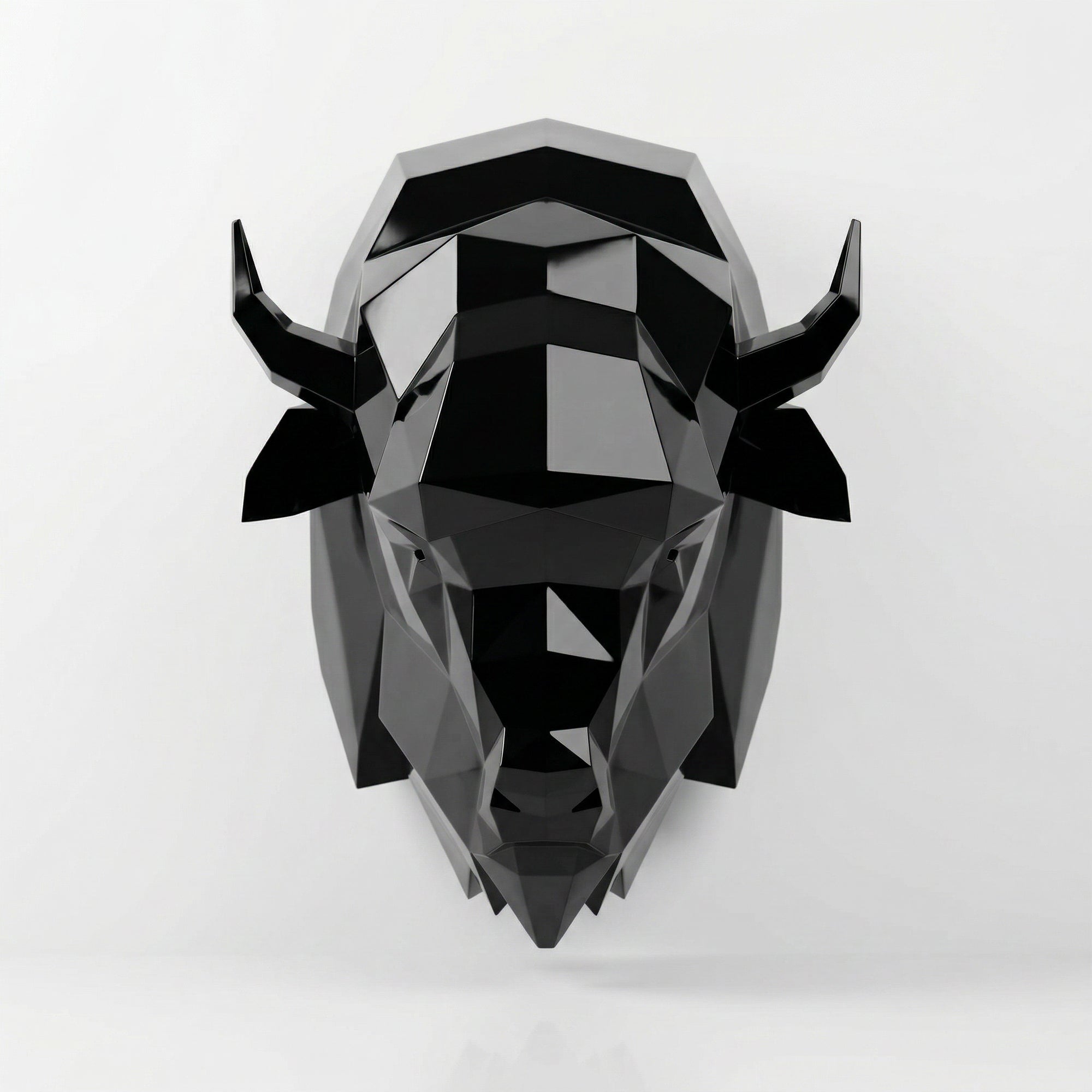 Sculpture Tête de bison en origami
