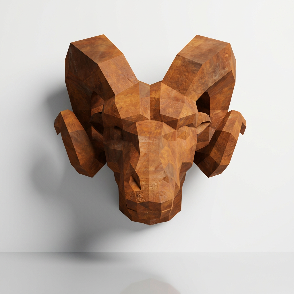 Sculpture tête de bouc