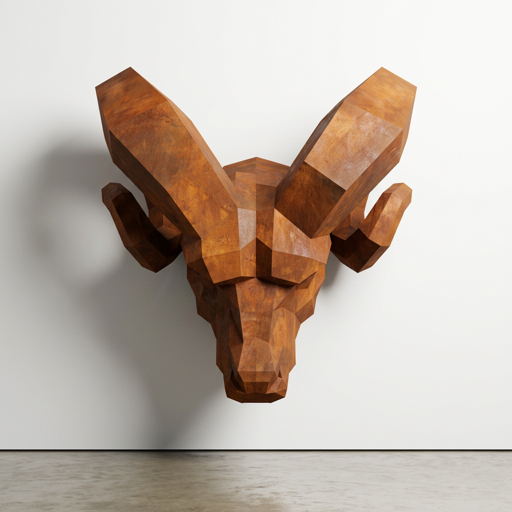 Sculpture tête de bouc