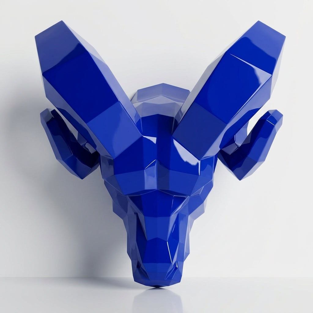 Sculpture tête de bouc En Résine