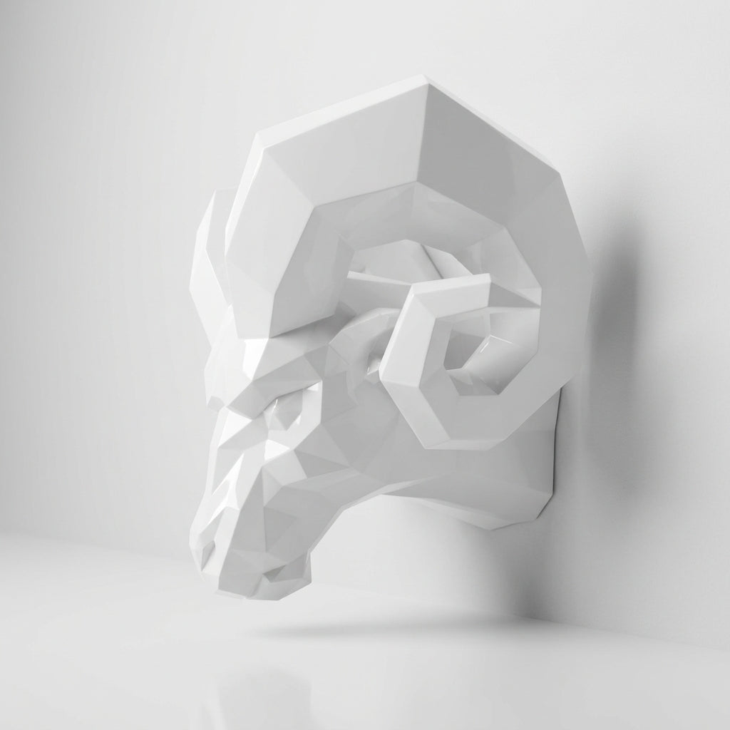 Sculpture tête de bouc En Résine