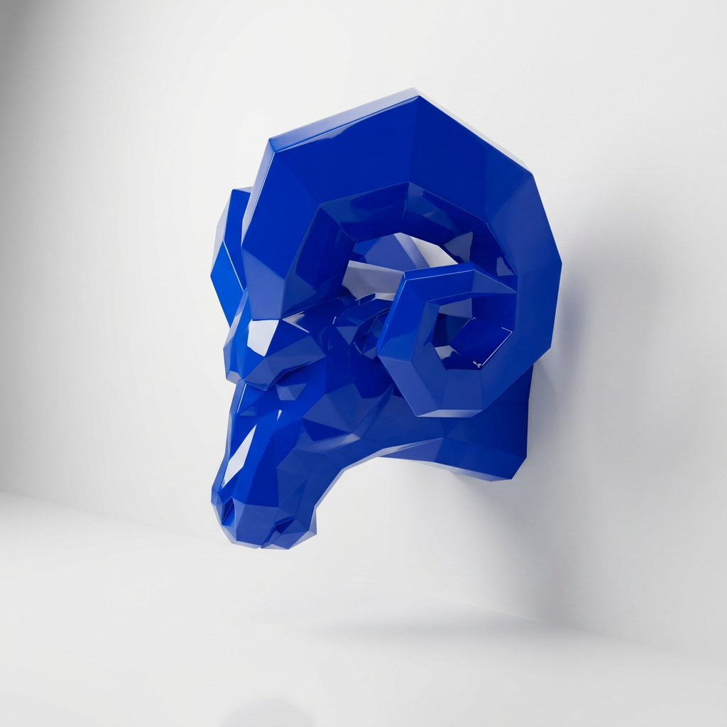 Sculpture tête de bouc En Résine