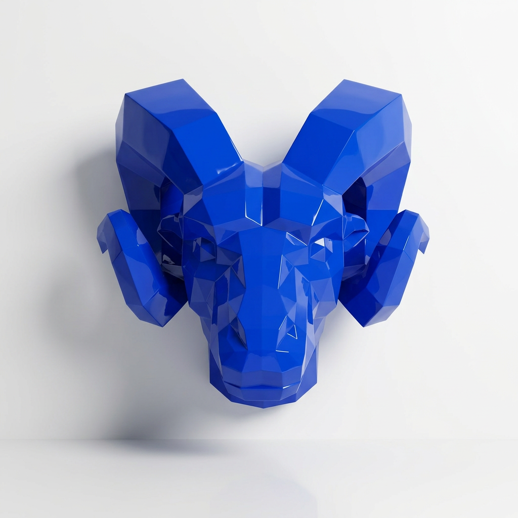 Sculpture tête de bouc En Résine