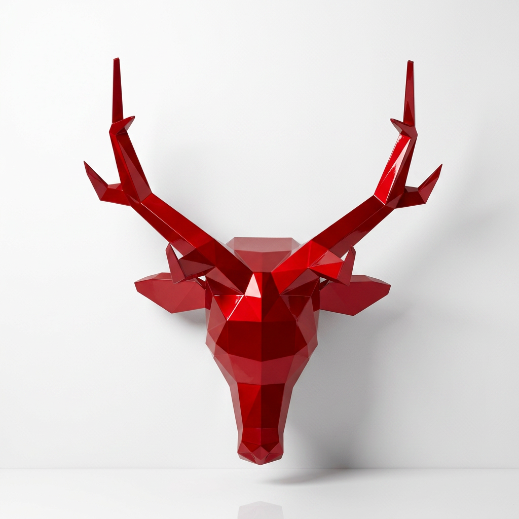 Trophée Tête de Cerf Origami