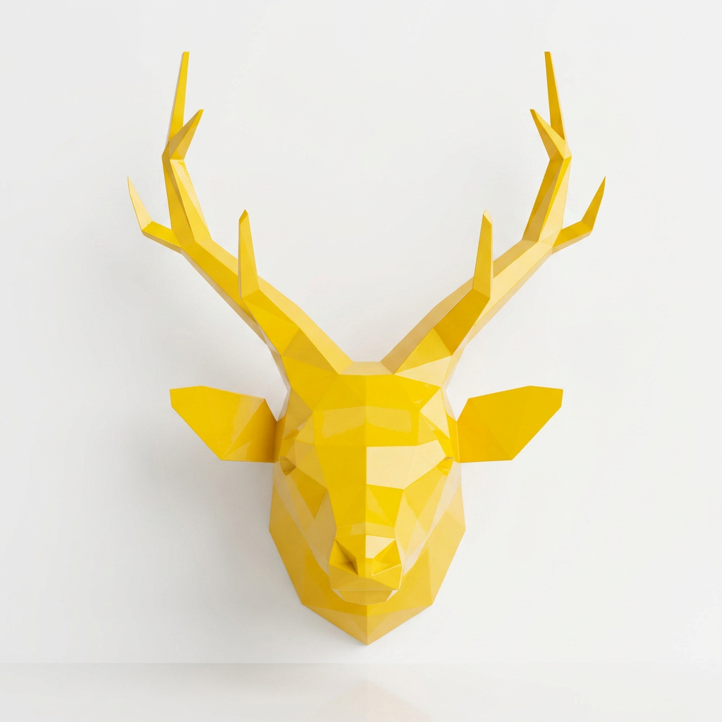 Trophée Tête de Cerf Origami