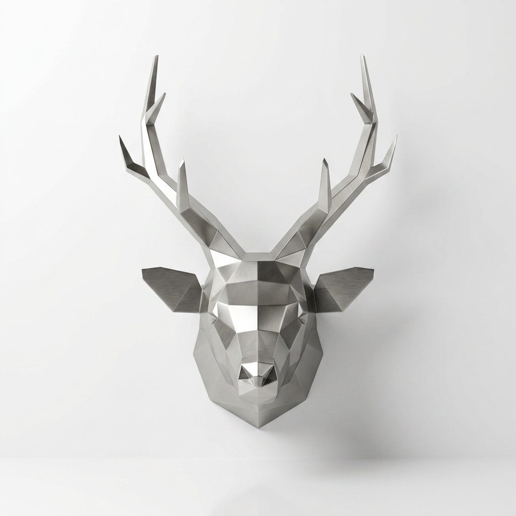 Trophée Tête de Cerf Origami