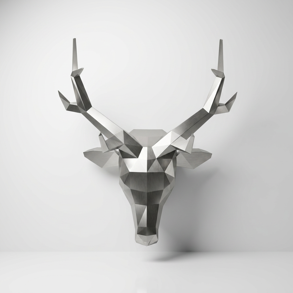 Trophée Tête de Cerf Origami