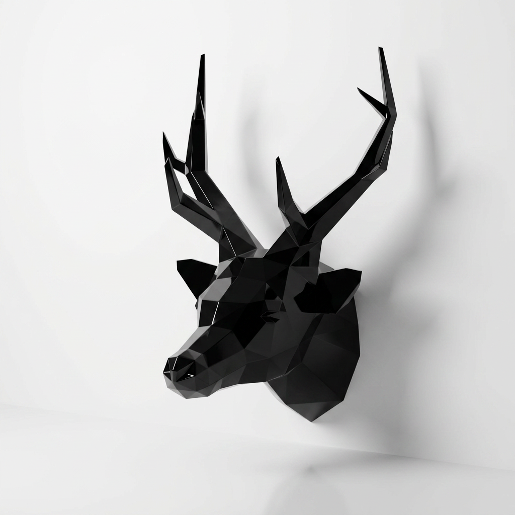 Trophée Tête de Cerf Origami