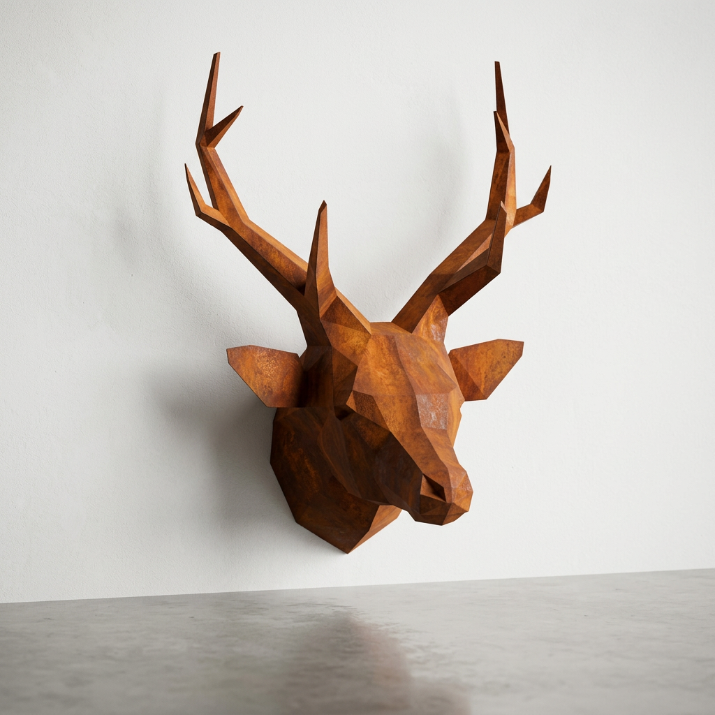 Trophée Tête de Cerf Origami