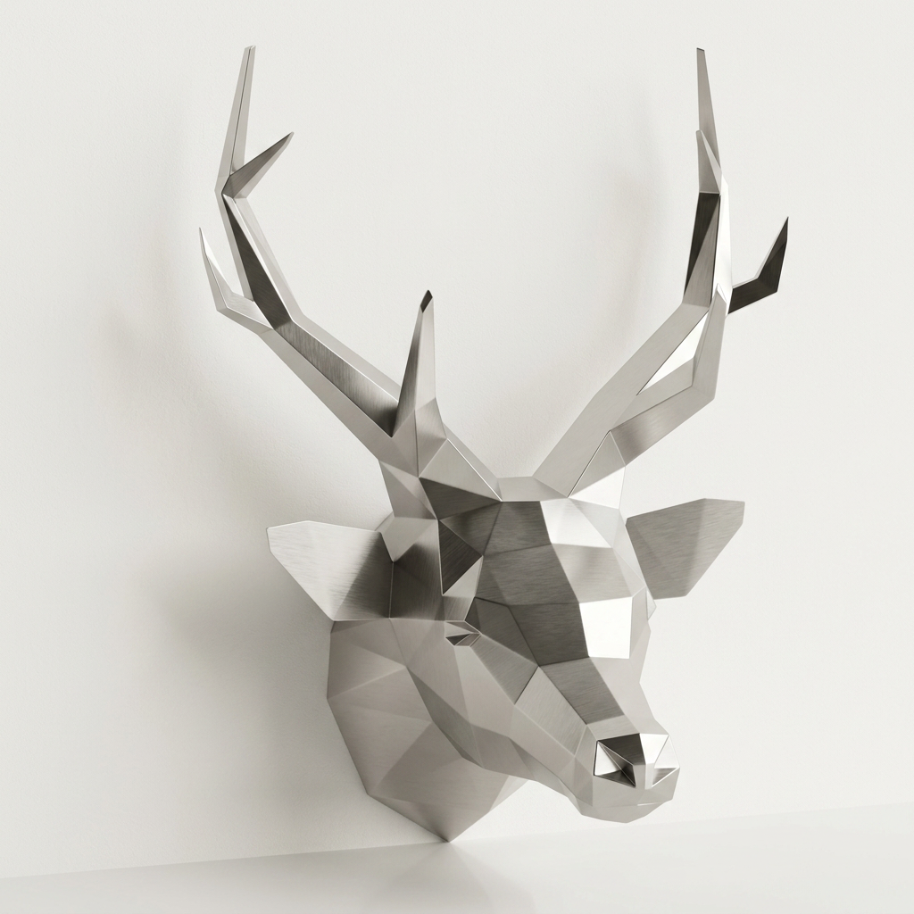 Trophée Tête de Cerf Origami