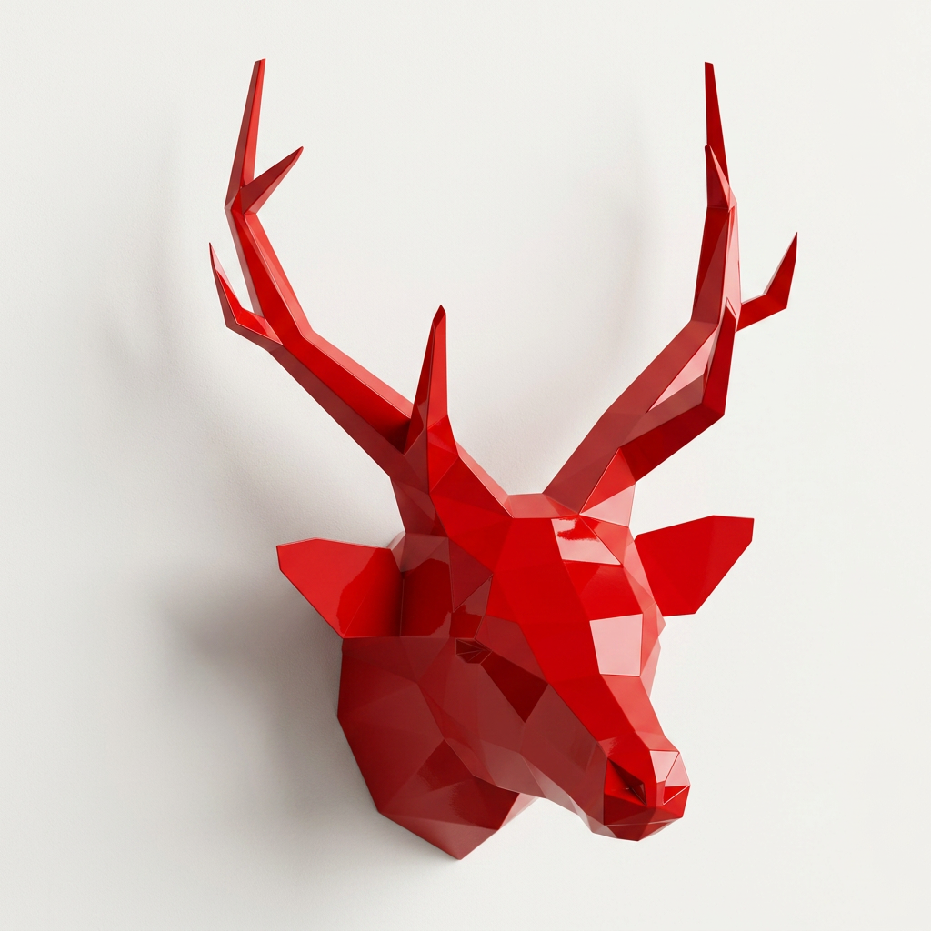 Trophée Tête de Cerf Origami