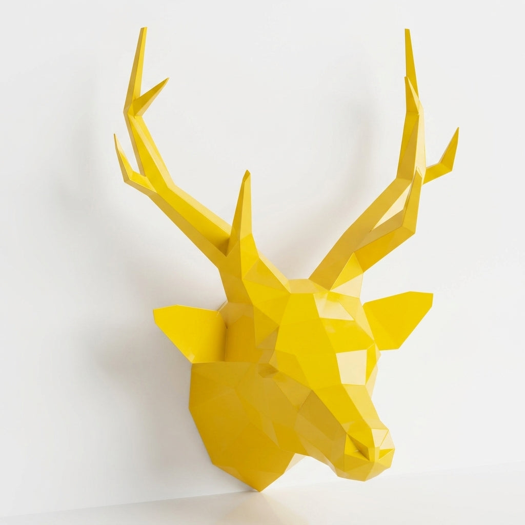 Trophée Tête de Cerf Origami