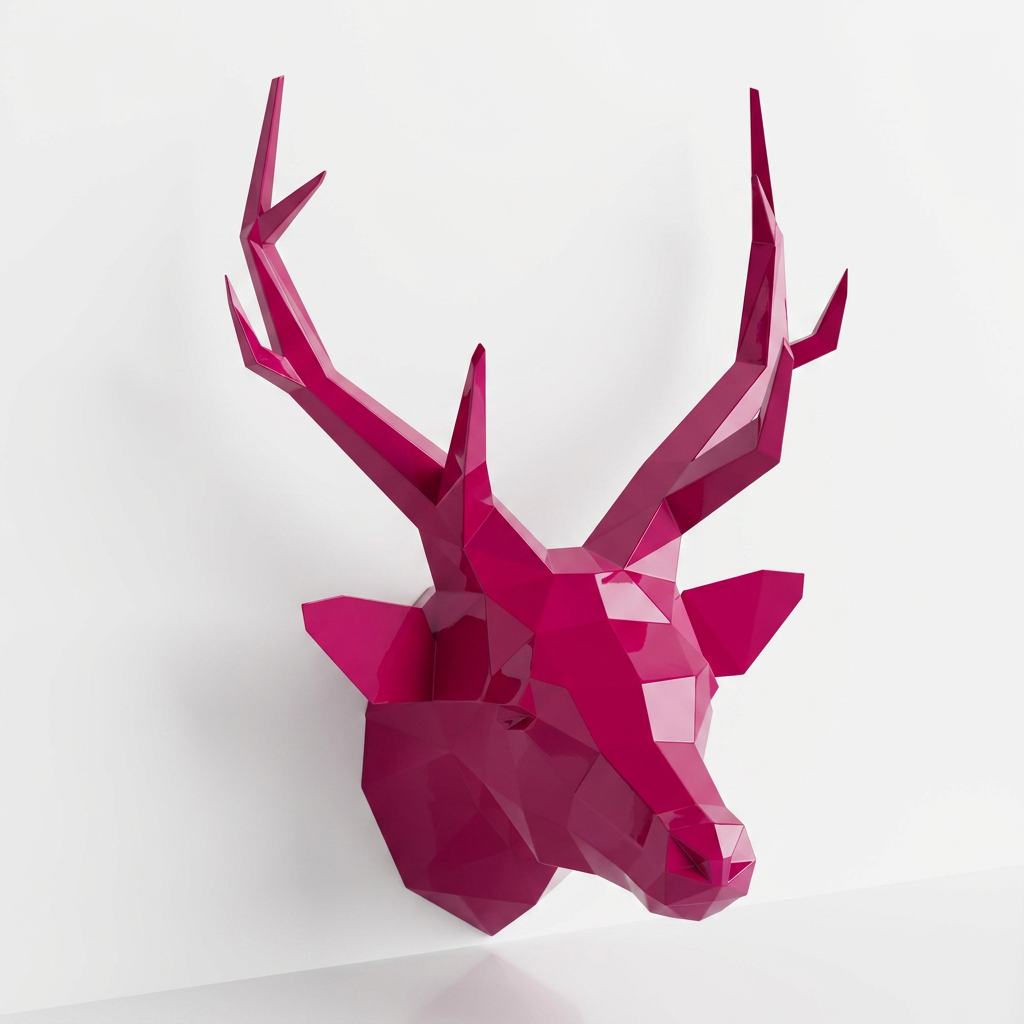 Trophée Tête de Cerf Origami