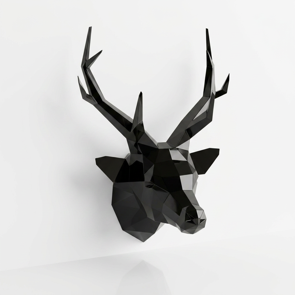 Trophée Tête de Cerf Origami