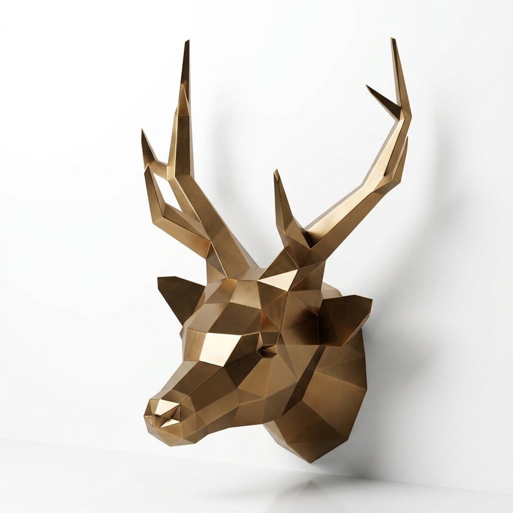 Trophée Tête de Cerf Origami