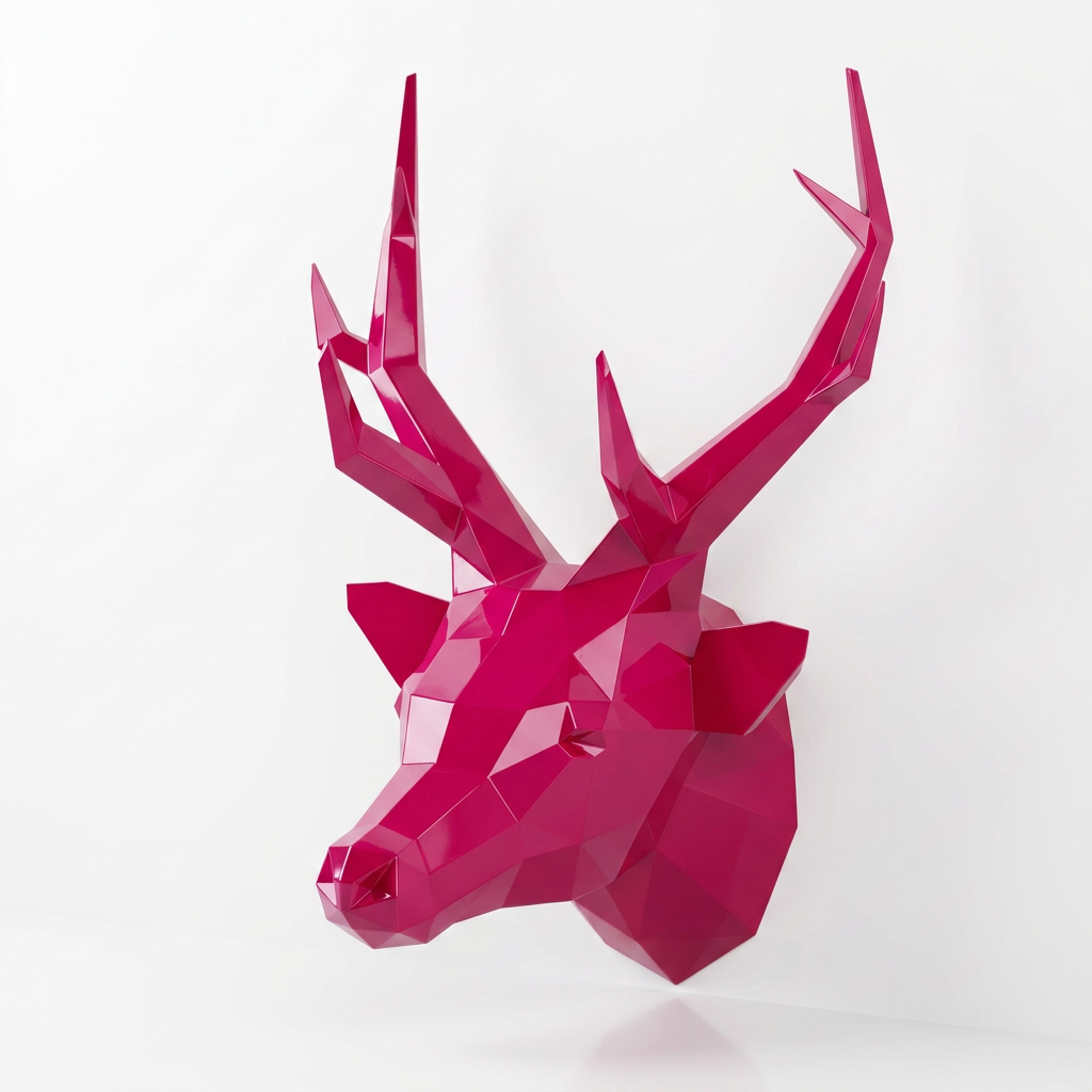 Trophée Tête de Cerf Origami