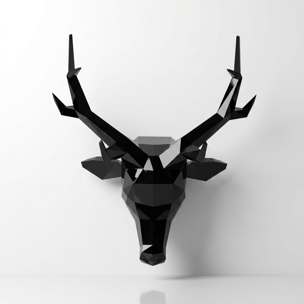 Trophée Tête de Cerf Origami