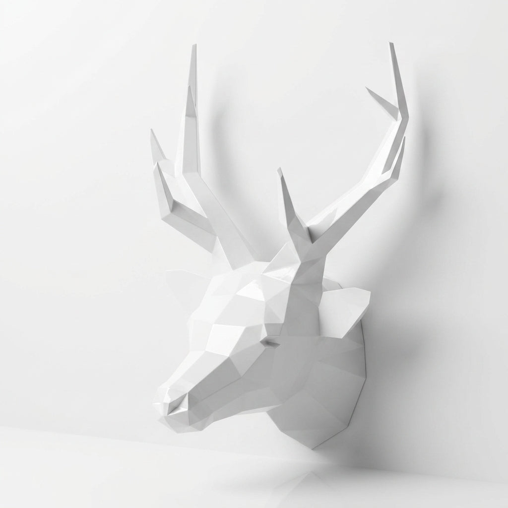 Trophée Tête de Cerf Origami