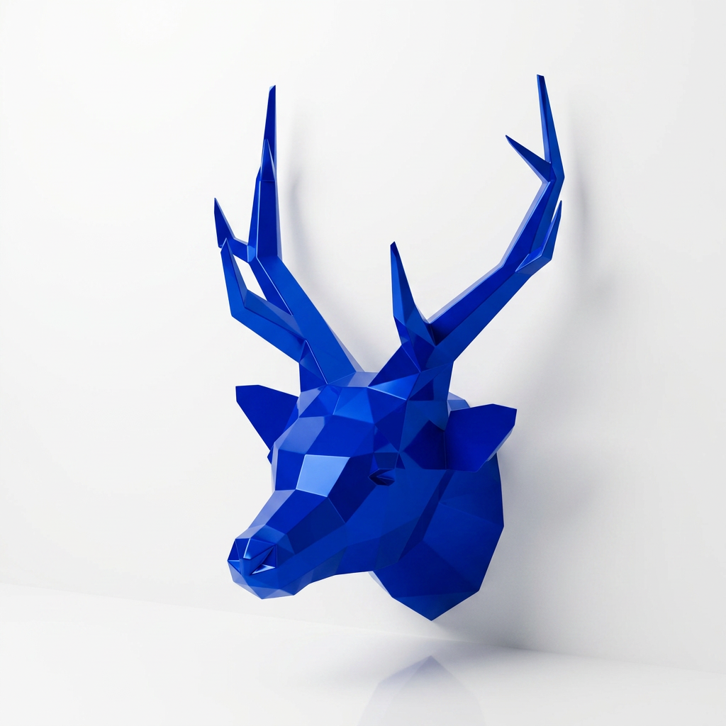 Trophée Tête de Cerf Origami