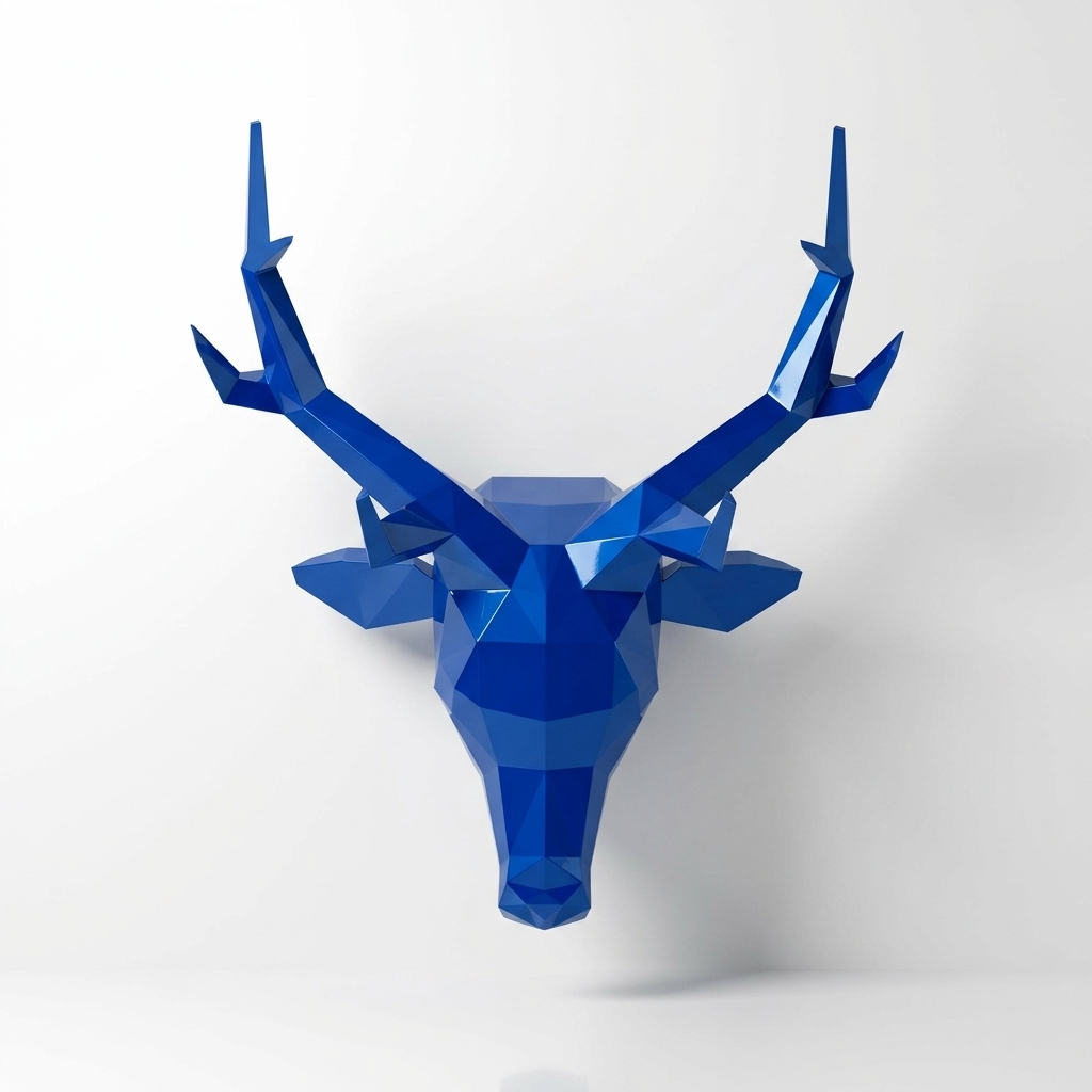 Trophée Tête de Cerf Origami
