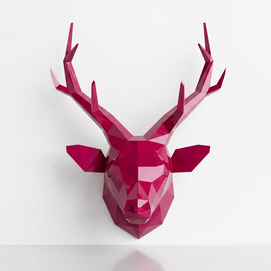 Trophée Tête de Cerf Origami