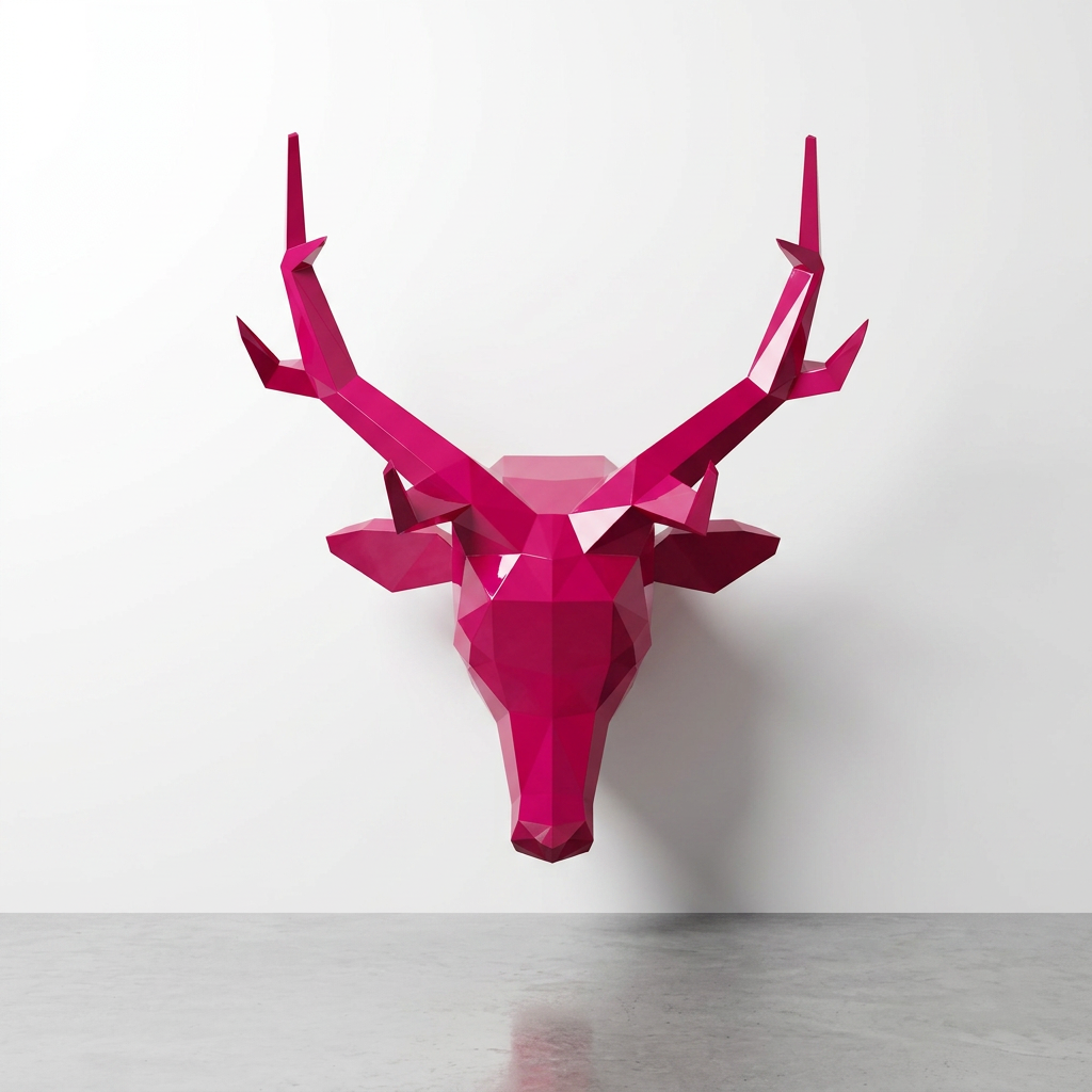 Trophée Tête de Cerf Origami