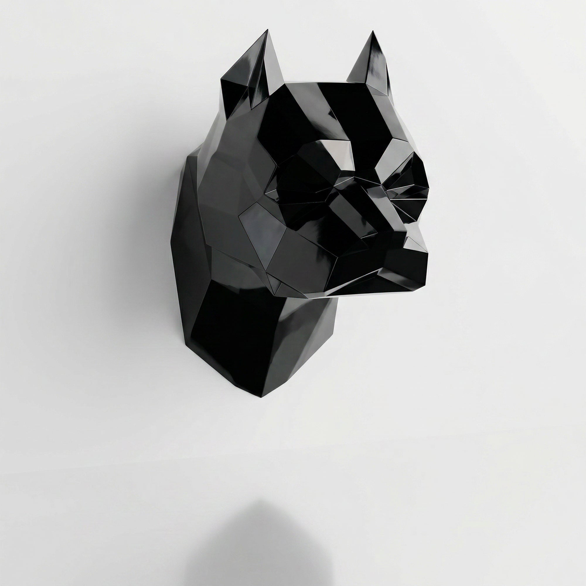 Sculpture Tête Pitbull Géométrique