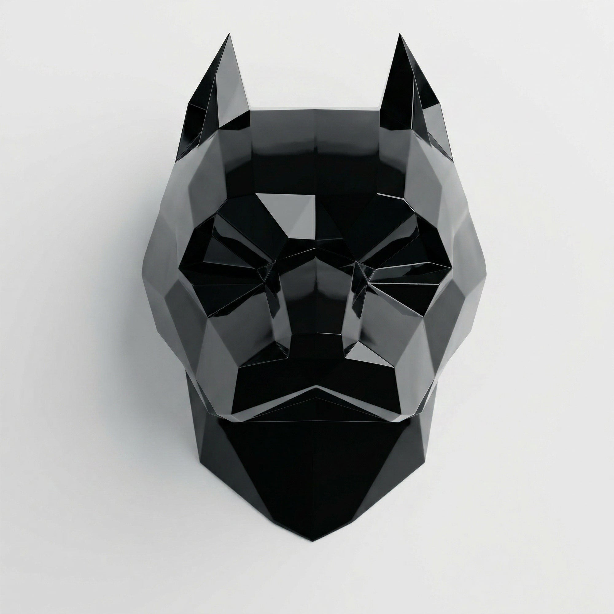 Sculpture Tête Pitbull Géométrique
