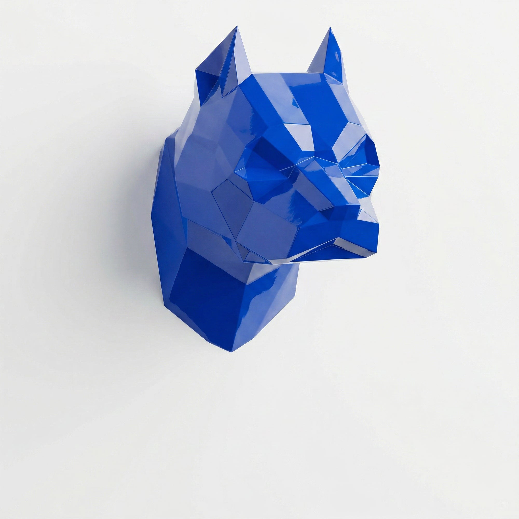 Sculpture Tête Pitbull Géométrique