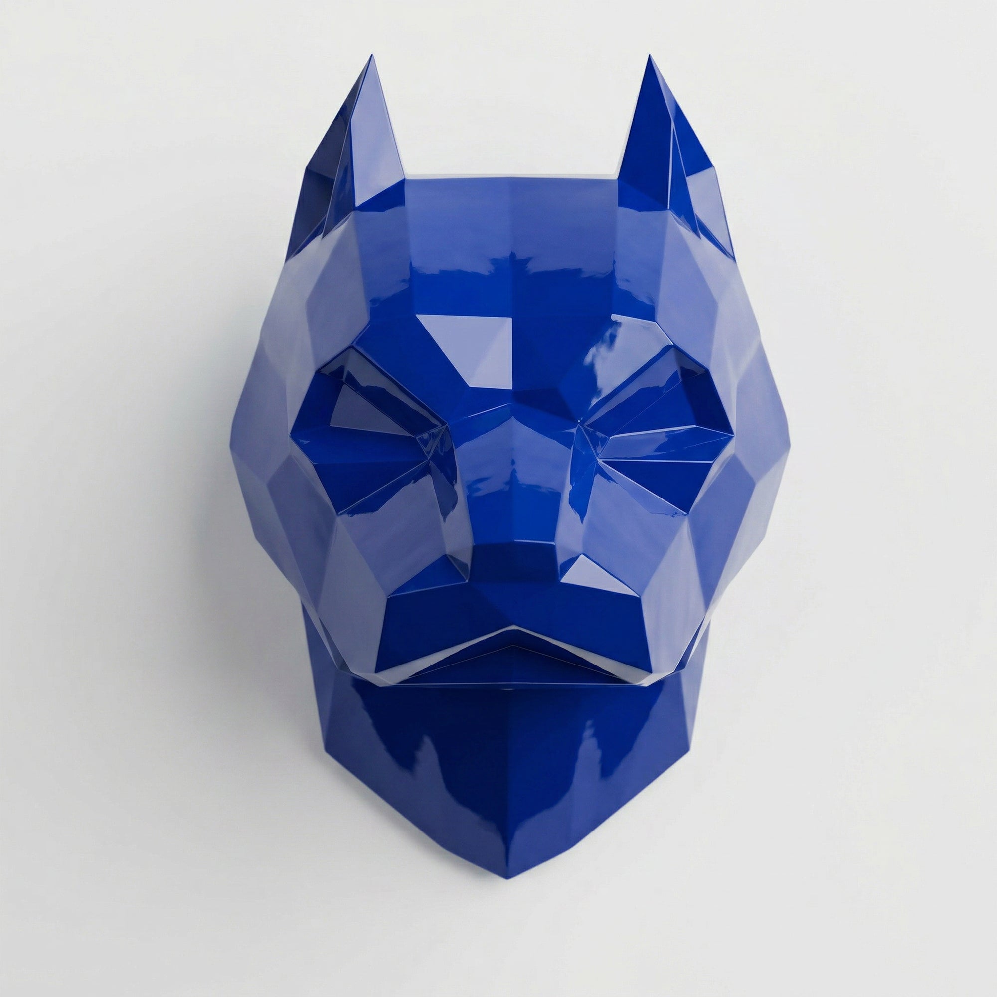 Sculpture Tête Pitbull Géométrique