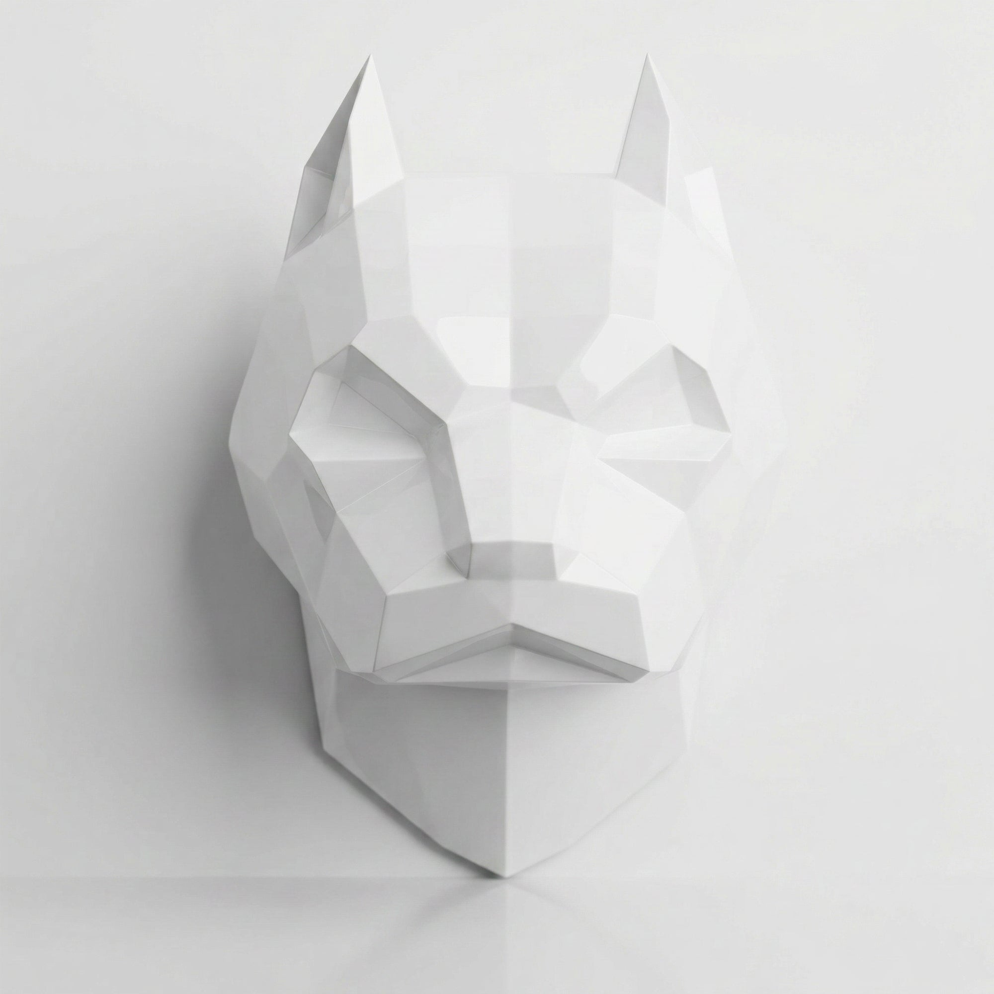 Sculpture Tête Pitbull Géométrique