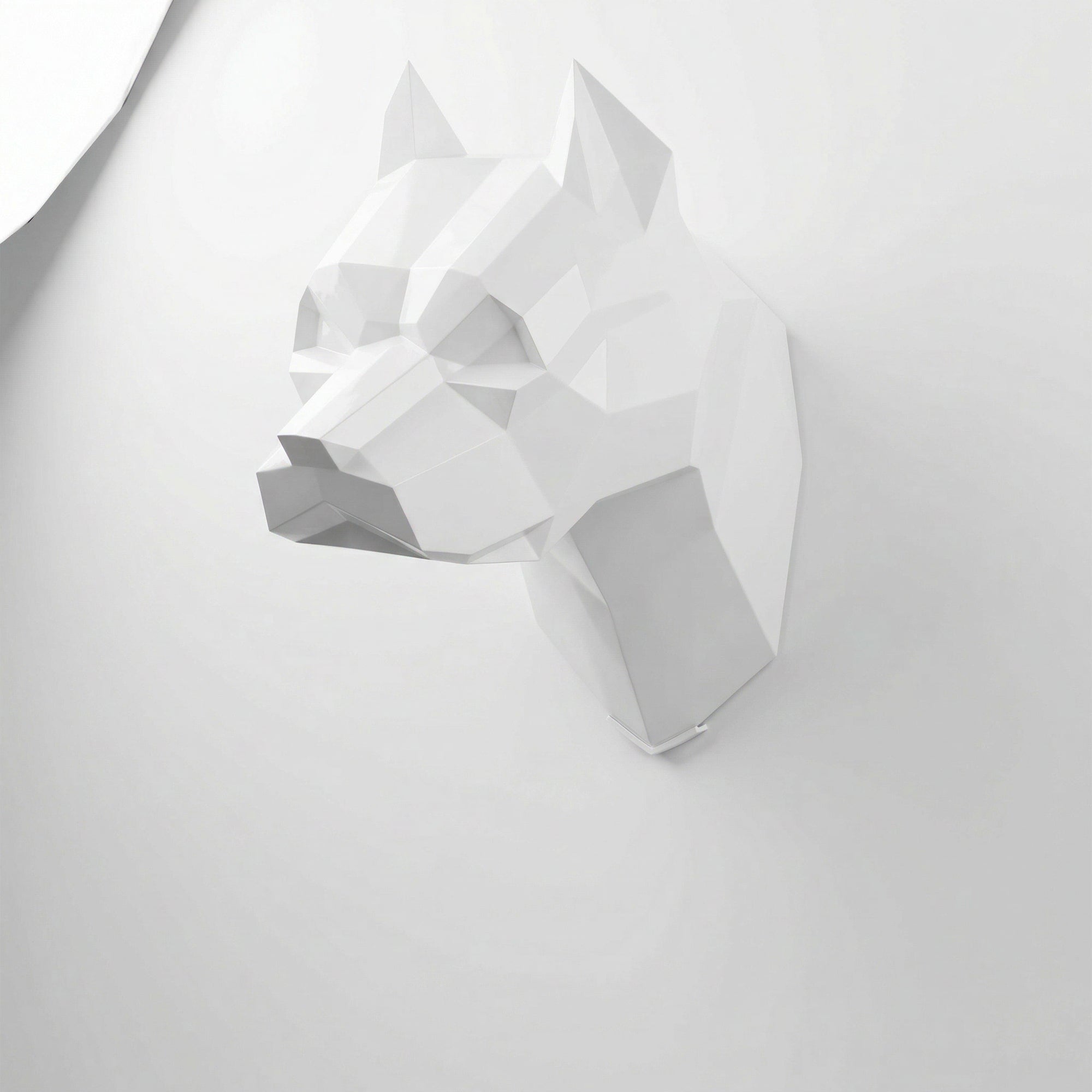 Sculpture Tête Pitbull Géométrique