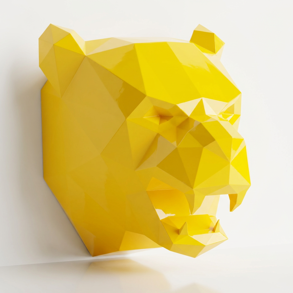 Sculpture Tête de Panthère En Résine