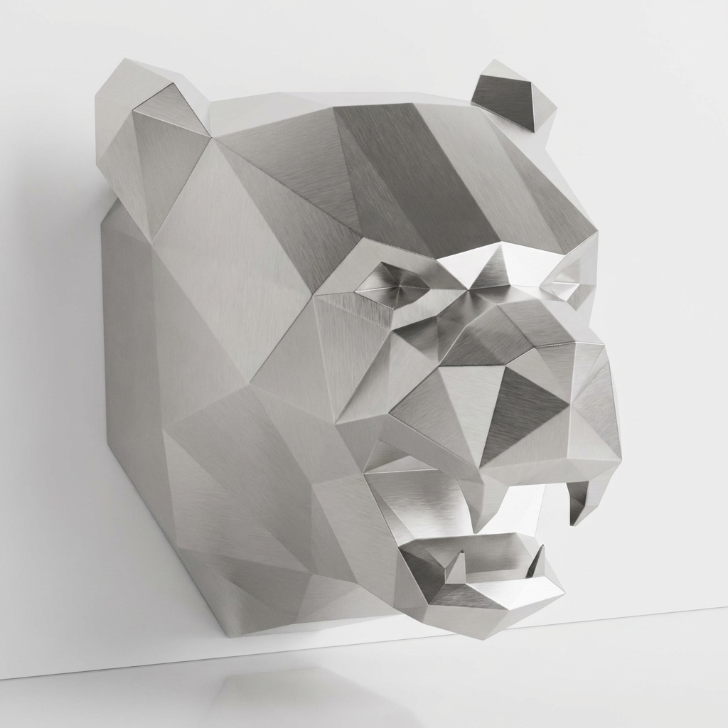 Sculpture Tête de Panthère En Inox