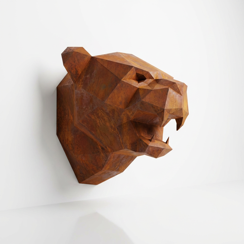 Sculpture Tête de Panthère