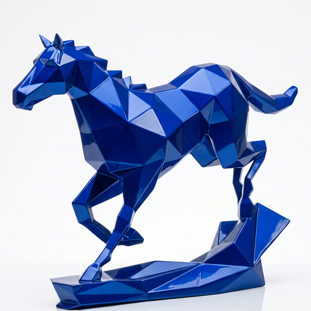 Sculpture Cheval Origami En Résine