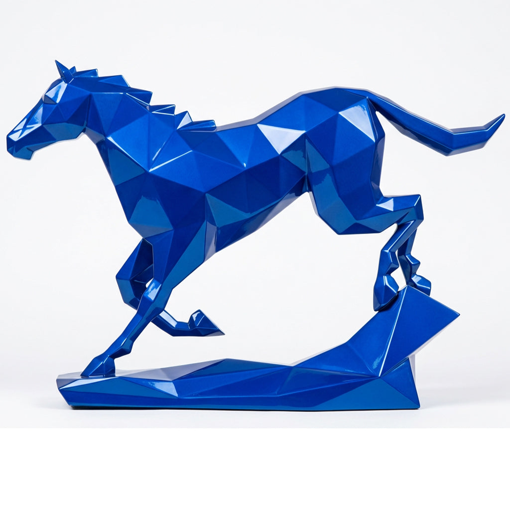 Sculpture Cheval Origami En Résine