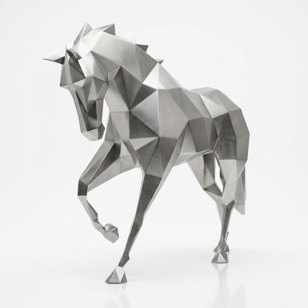 Sculpture Cheval Polygone