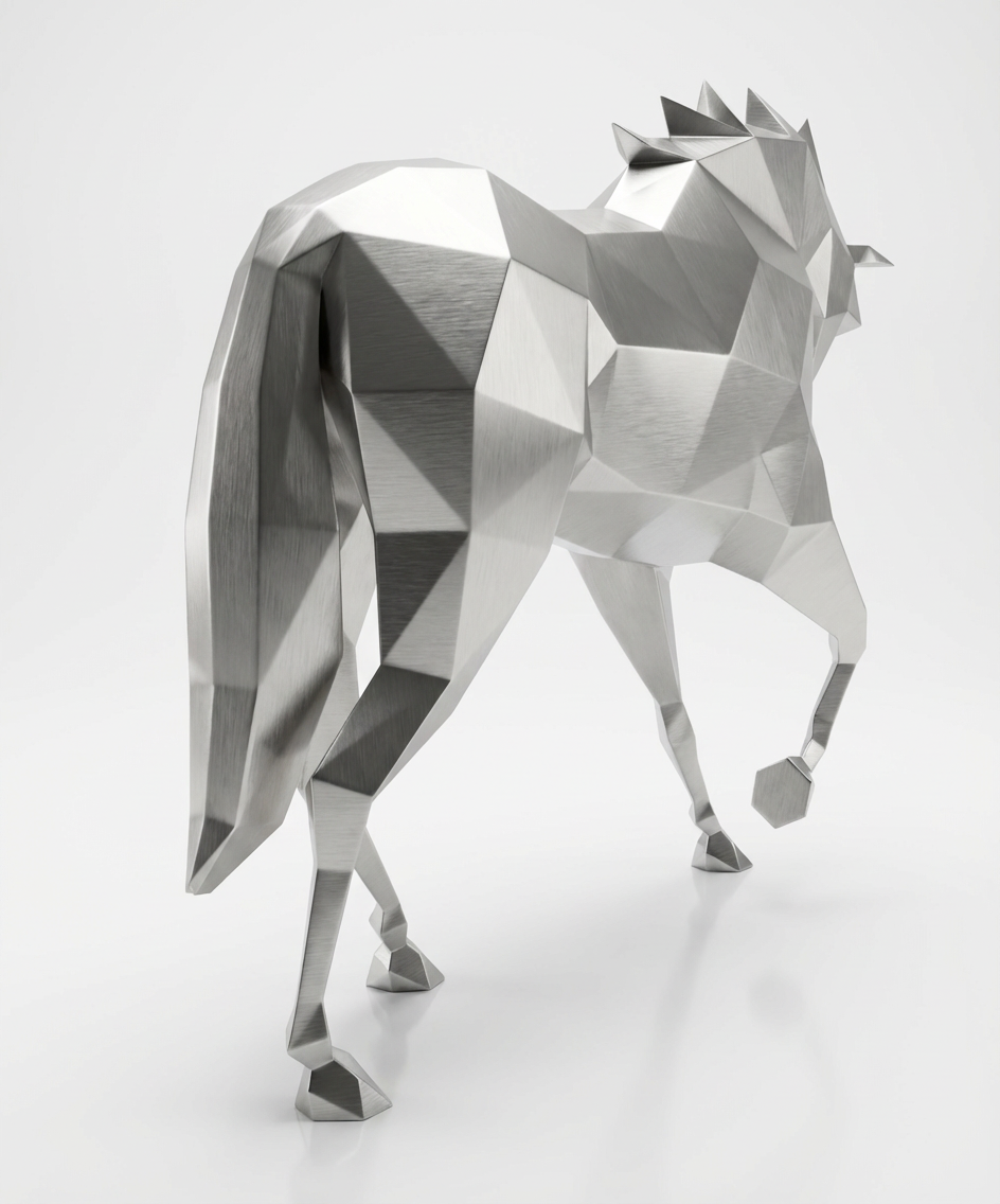 Sculpture Cheval Polygone