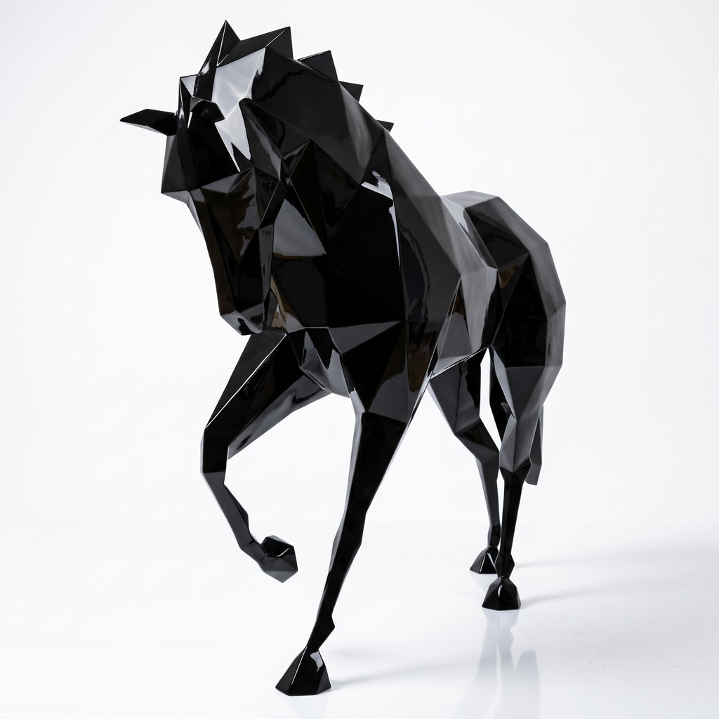 Sculpture Cheval Polygone