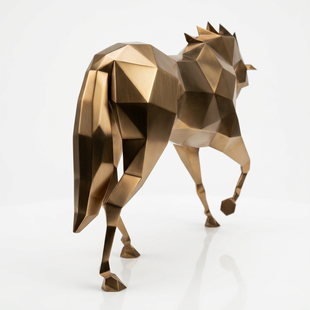 Sculpture Cheval Polygone