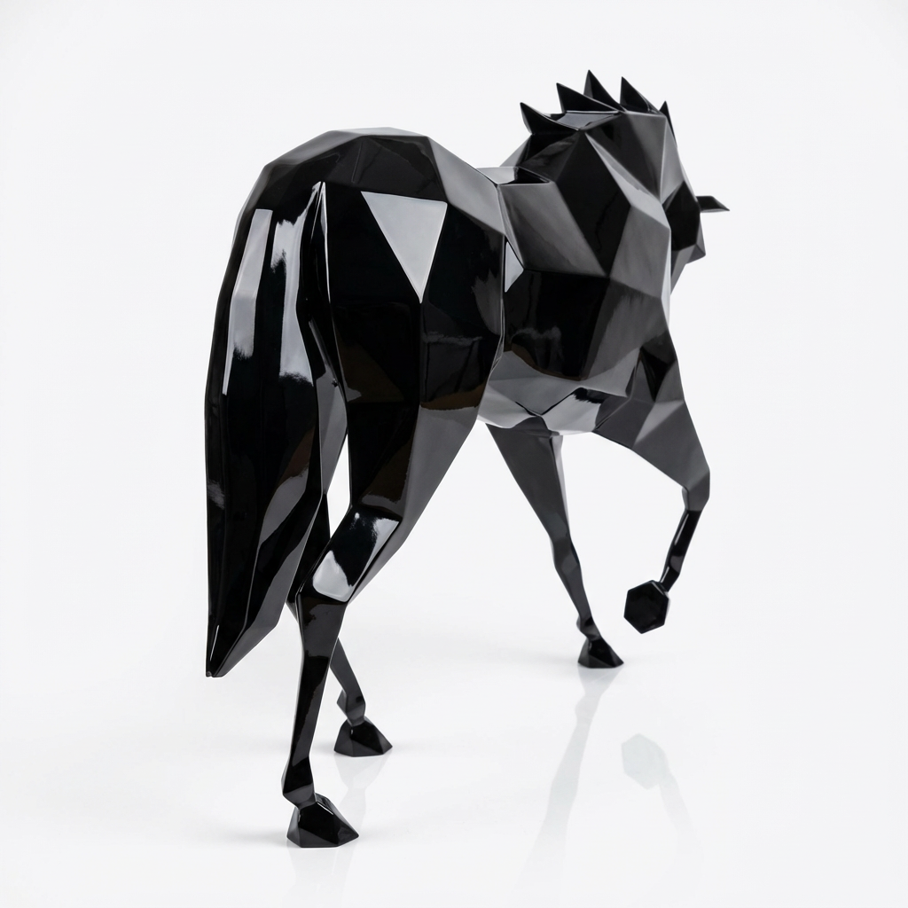 Sculpture Cheval Polygone