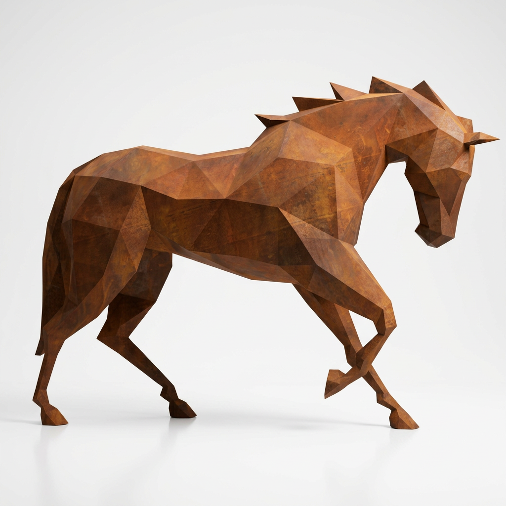 Sculpture Cheval Polygone