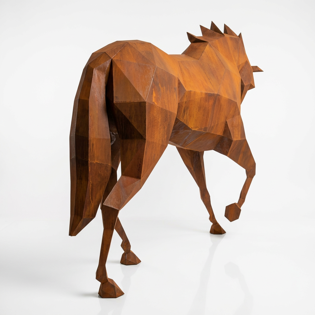 Sculpture Cheval Polygone
