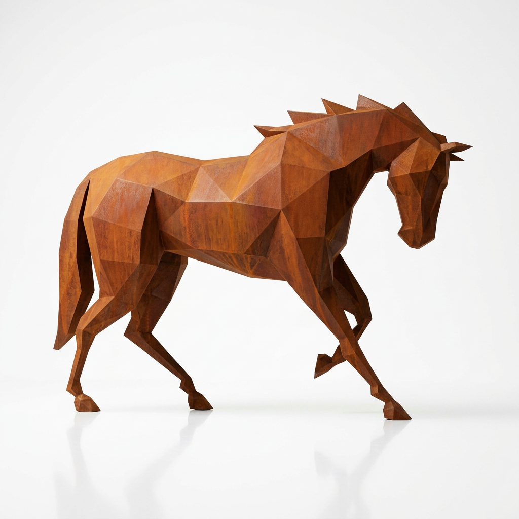 Sculpture Cheval Polygone