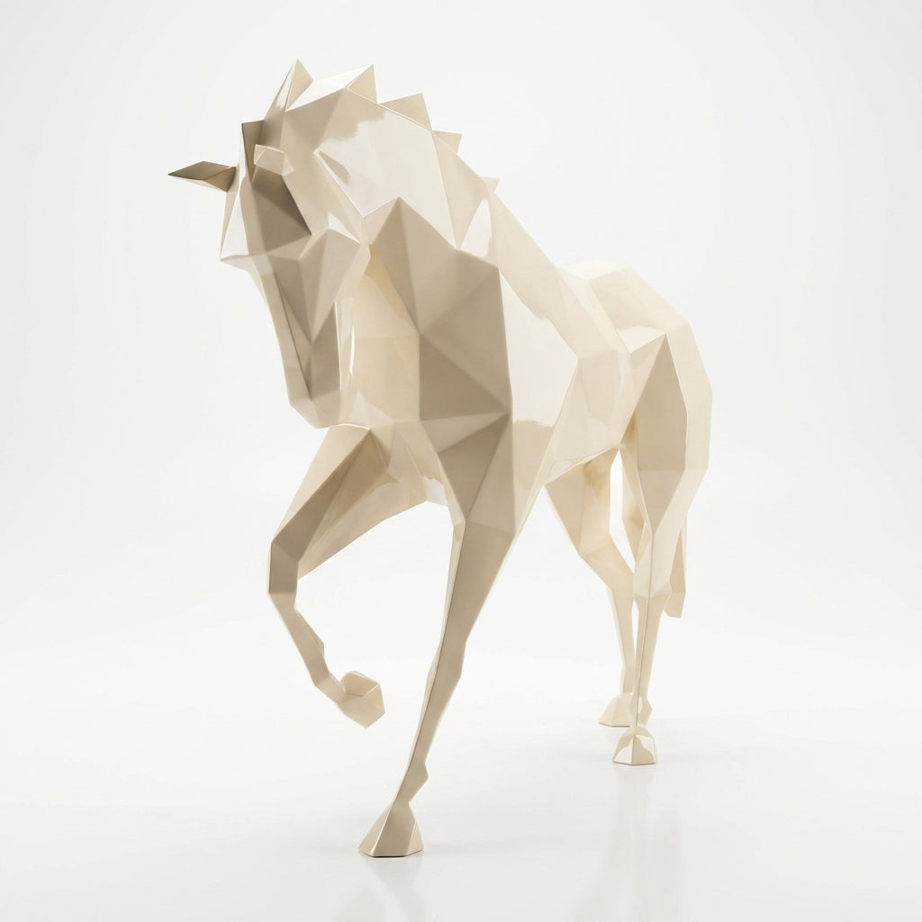 Sculpture Cheval Polygone