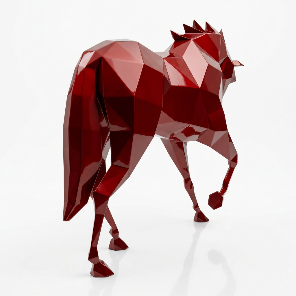 Sculpture Cheval Polygone