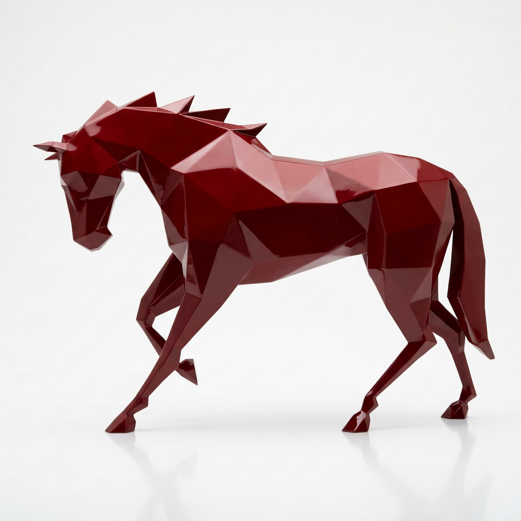 Sculpture Cheval Polygone