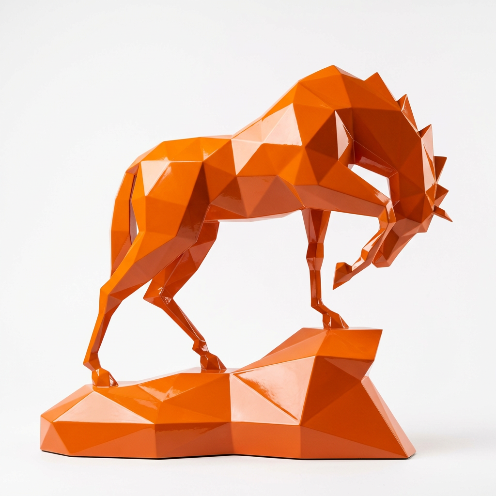Grande Sculpture cheval Polygone