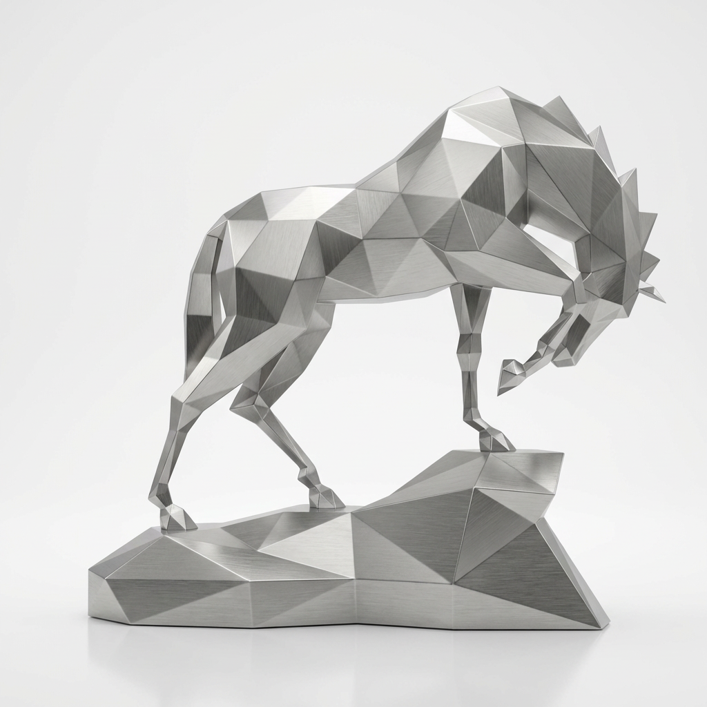 Grande Sculpture cheval Polygone